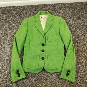 Vintage J Crew Robert Noble Blazer Jacket Scottish Tweed Wool Herringbone Sz 0